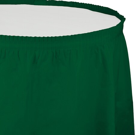 Touch Of Color Hunter Green Plastic Tableskirt, 14', 6PK 743124